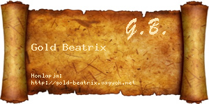 Gold Beatrix névjegykártya
